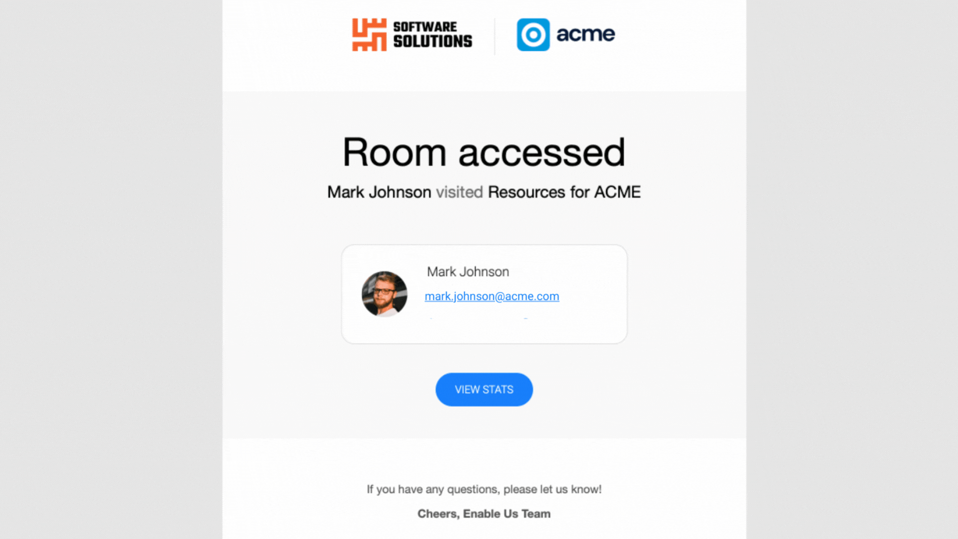 Enable Us email notification to buyer insights animation