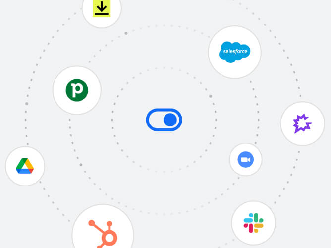 Illustration of sales and marketing tools part of Enable Us Integrations